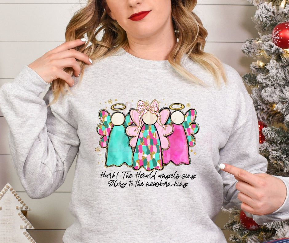 Adult Sweatshirt | Christmas | Angels Sing