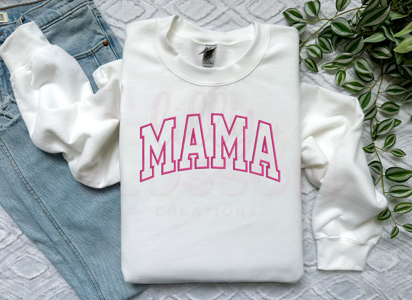 Embroidered Mama Sweatshirt | Customized Sleeves