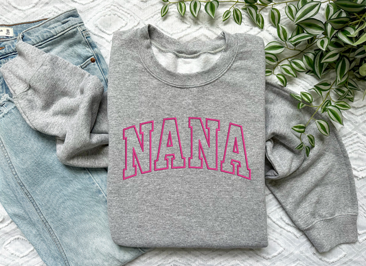 Embroidered Nana Sweatshirt | Customized Sleeves